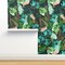 Tropical Dark Leaves Banana Leaf Jungle Palm Green Custom Removable Wallpaper by Spoonflower Peel & Stick Wallpaper 2FT Wide